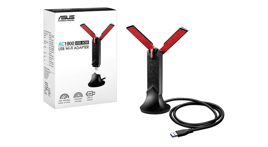 ASUS USB AC68 Dual Band Wifi Adapter with Cradle